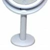Merkloos Ronde Make Up 2 Zijdige Spiegel Met Lamp Led Rand Dimbaar Touchscreen Incl Batterijen