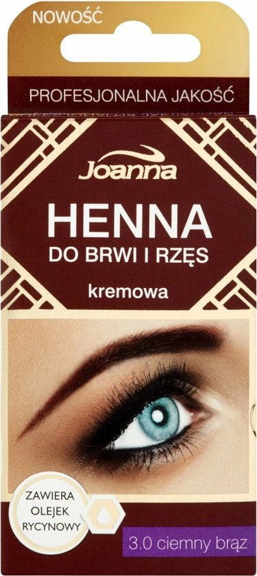 Joanna - Henna For Eyebrows And Eyelashes Cream 3.0 Dark Brown 15Ml 1 Joanna - Henna For Eyebrows And Eyelashes Cream 3.0 Dark Brown 15Ml