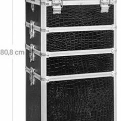 Segenn's Cosmetica Koffer - Professionele Make-up Koffer - 6 Sleutels - Extra Lade - Koffer Voor Op Reis - Grote Trolley Voor Kappers - Afsluitbaar - Met 360 ° Roterende - Zwart -L’Oréal Paris SHOP 421x840