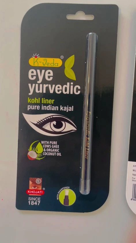 GoodUse Export Eye Yurvedic Zwarte Gel Eyeliner - Kajal Oogpotlood Zwart - Make Up - Kohl Kajal - Waterproof - Waterbestendig - Gevoelige Ogen - Sensibele Ogen - Amandelolie - Kokosolie - Vitamine E - Natuurlijk - K-Veda - Pure Indian 2 GoodUse Export Eye Yurvedic Zwarte Gel Eyeliner - Kajal Oogpotlood Zwart - Make Up - Kohl Kajal - Waterproof - Waterbestendig - Gevoelige Ogen - Sensibele Ogen - Amandelolie - Kokosolie - Vitamine E - Natuurlijk - K-Veda - Pure Indian - Afbeelding 2
