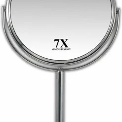 Gerard Brinard Metalen Make-up Spiegel Zilver - 7x Vergroting 18cm