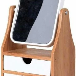 Eleganza Twee-zijdige Make-up Spiegel - Met 2 Laden