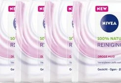 NIVEA 3in1 Reinigingsdoekjes Verzachtende Reinigingsdoekjes - 6 X 25 Stuks - Voordeelverpakking