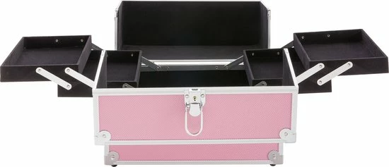 AREBOS Cosmeticakoffer Beauty Case Multikoffer 15 L Roze 4 AREBOS Cosmeticakoffer Beauty Case Multikoffer 15 L Roze - Afbeelding 4