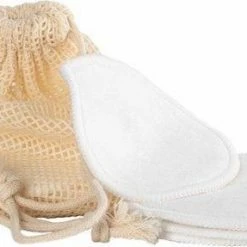 Merkloos Herbruikbare En Wasbare Bamboe Wattenschijfjes - 12 Stuks In Waszakje