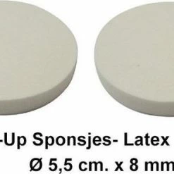 Rojafit Make-up Sponsje - Latex - Ø 5,5 Cm X 8 Mm. - 2 Stuks
