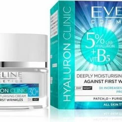 Eveline Cosmetics Hyaluron Clinic Deeply Moisturizing Cream Day & Night 30+ 50ml.