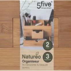 5five Sieraden/make-up Organizer Met 3 Vakken En 2 Lades 24 X 14,5 Cm Van Bamboe - Sieradenkastje - Make-upkastje - Organizers -L’Oréal Paris SHOP 550x358 2