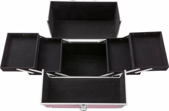 AREBOS Cosmeticakoffer Beauty Case Multikoffer 15 L Roze 5 AREBOS Cosmeticakoffer Beauty Case Multikoffer 15 L Roze - Afbeelding 5
