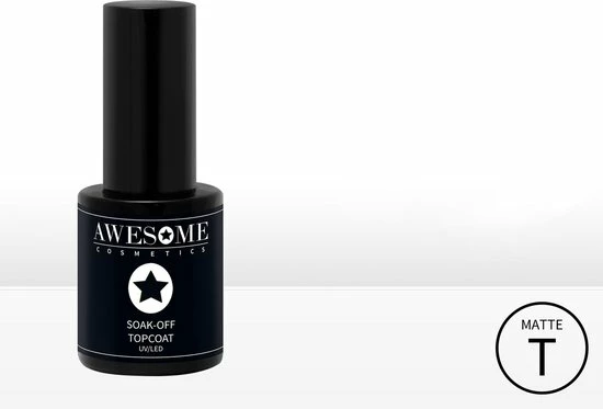Awesome Matte Top Coat Gelpolish - Gellak - Gel Nagellak - UV & LED 1 Awesome Matte Top Coat Gelpolish - Gellak - Gel Nagellak - UV & LED