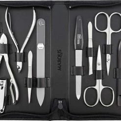 Naqsh Store Manicuresets Uit Solingen Duitsland Voor Dames En Heren 12-delige Set Incl. Nageltang En Glazen Nagelvijl - Manicureset Pedicureset - Voor Natuurlijke En Gelakte