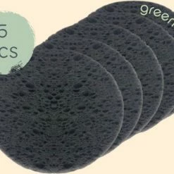 Online-wares Cellulose Sponsjes | Gezichtsreiniging | Herbruikbare Wattenschijfjes | Zacht | Roze | 3 Stuks | Gezichtreiniging