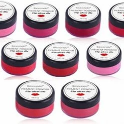 M.D.J. Retail Premium Lipgloss Pigment Poeder Set Van 9 Stuks | Zelf Lipgloss Maken DIY Set | Geschikt Voor Meisjes En Jongens | Lip Gloss Pigment Poeder | Voor Kinderen En Volwassenen | Professional Kit | Basis | Base