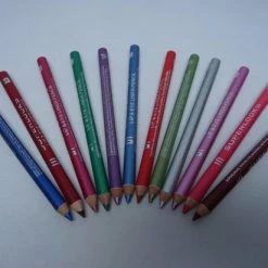 Superlooks Lip & Eyeliner Potloden Met Sluitcap Assortiment Set Van 12 Stuks Verschillende Kleuren, Watervast.