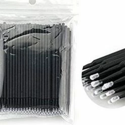 Lashes & More - 100 Stuks Wegwerp Microbrushes - Zwart - Wimpers Uitbreiding - Individuele Lash Verwijderen - Wattenstaafje - Micro Borstel Voor Wimper Extensions Tool- Microbrush