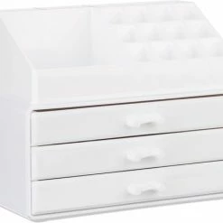 Relaxdays Make-up Organizer Klein - Stapelbaar - Sieradendoosje - Cosmetica - Opbergbox - Wit -L’Oréal Paris SHOP 550x449 4