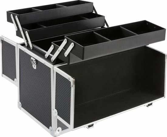 AREBOS Cosmeticakoffer Beauty Case Multikoffer 26 L Zwart 6 AREBOS Cosmeticakoffer Beauty Case Multikoffer 26 L Zwart - Afbeelding 6