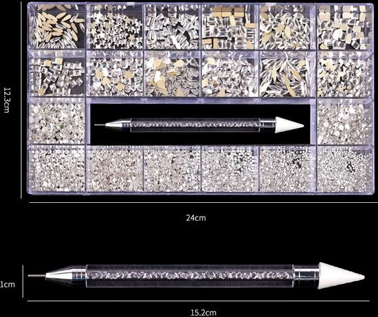 CACCIO? NAILS Rhinestone AB Clear-3100 Stuks-#05 Nagelsteentjes-Decoratie - Acrylnagels - Gelnagels - Nagel S- Nagelstyliste - Nagelstudio - Gellak - Vormen Nagelsteentjes 3 CACCIO? NAILS Rhinestone AB Clear-3100 Stuks-#05 Nagelsteentjes-Decoratie - Acrylnagels - Gelnagels - Nagel S- Nagelstyliste - Nagelstudio - Gellak - Vormen Nagelsteentjes - Afbeelding 3