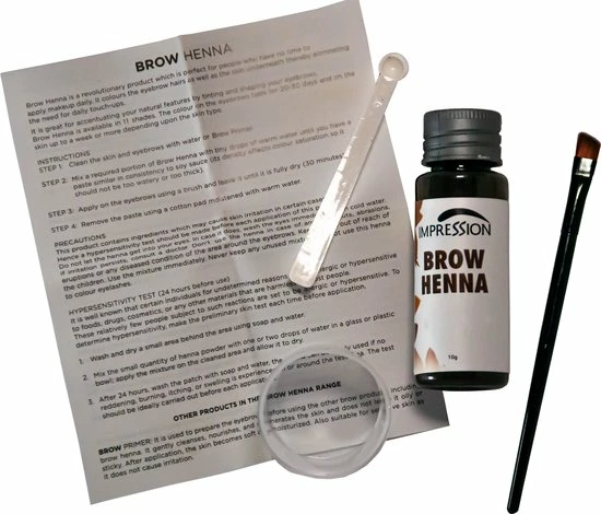 Impression Henna Wenkbrauwverf | Zwart | Black | Noir | Brow Henna | Goed Voor Meer Dan 20 Behandelingen 3 Impression Henna Wenkbrauwverf | Zwart | Black | Noir | Brow Henna | Goed Voor Meer Dan 20 Behandelingen - Afbeelding 3