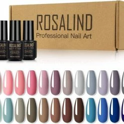 Rosalind Gellak Starterspakket - 24 Kleuren - Gel Nagellak Set - UV/LED - Gellak Set - 7ml Per Flesje - Gift Set - Nagellak Geschenkset