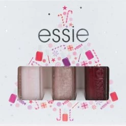 Essie Gifts By Bordeaux Trio Mini Giftset - Grijs, Goud & Roze - Glanzende Nagellak - 3 X 5 Ml
