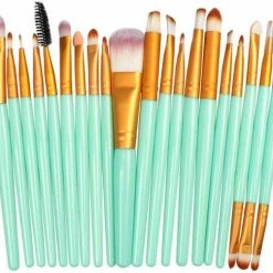 New Age Devi 20Stuks Make-Up Kwasten Set Groen Oogschaduw Foundation Poeder Eyeliner Wimper Lip Make Up Borstel Cosmetische Beauty Tool Kit Hot