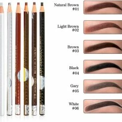 Lashes & More 2 Stuks - Voortekenpotlood BRUIN PMU Watervast Wenkbrauw Potlood Permanente Make-up PMU Potlood Bruin Stripbaar Bruin Voortekenpotlood