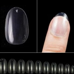 Merkloos Nageltips - 500 Stuks - Ovaal Kort - Nailtips - Nepnagels - Kunstnagels - Plaknagels - Full Cover Nailtips - Nageltips Transparant - Nagel Tips Transparant - Full Cover Nageltips - Nageltips 500 Stuks - Nagel Tips Acryl - Nagel Tips