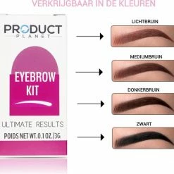 ProductPlanet Premium Wenkbrauw Stempel - Wenkbrauw Sjabloon - Wenkbrauwstempel - Brow Stamp - 10 Sjablonen - Borsteltje - Herbruikbaar - Waterdicht - Cadeau Voor Haar - Lichtbruin -L’Oréal Paris SHOP 550x515 6