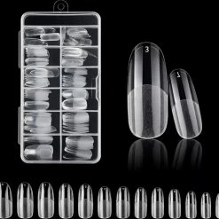 Royala 105 - Oval Long Half Frosted - Full Cover - Nageltips - Nepnagels - Plaknagels - In Assortimentsbox - 120 Stuks 12 Maten - Voor Gellak Acrylnagellak En PolyGel Nagels - Royala Frosted Tips Line -L’Oréal Paris SHOP 550x521 2