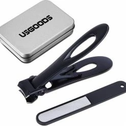 UGoods USGOODS Nagelknipper Set Met Vijl In Opbergblikje - Nagelknipper Groot - Teennagelknipper - Nagelschaar - Nageltang Voor Teennagels En Handen