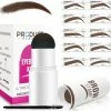 ProductPlanet Premium Wenkbrauw Stempel - Wenkbrauw Sjabloon - Wenkbrauwstempel - Brow Stamp - 10 Sjablonen - Borsteltje - Herbruikbaar - Waterdicht - Cadeau Voor Haar - Donkerbruin