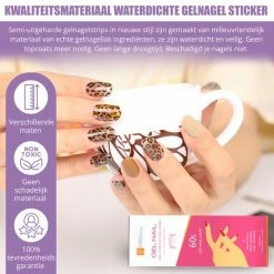 Crazy Mongoose, Gellak Sticker, Semi-uitgeharde Gellak Sticker, Echte Gellak, Eenvoudig In Gebruik, Minstens 14 Dagen Resultaat, Kleur Oud Roze -L’Oréal Paris SHOP 550x533