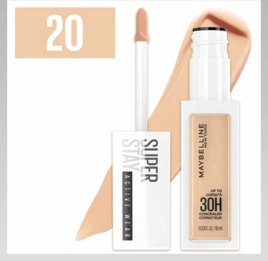 Maybelline SuperStay 30H Active Wear Concealer - 20 Sand 5 Maybelline SuperStay 30H Active Wear Concealer - 20 Sand - Afbeelding 5