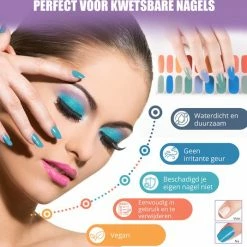 Crazy Mongoose, Gellak Sticker, Semi-uitgeharde Gellak Sticker, Echte Gellak, Eenvoudig In Gebruik, Minstens 14 Dagen Resultaat, Kleur Oud Roze