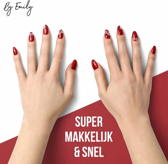 By Emily Nagel Wrap - Flowery & Red | 14 Stickers Per Vel | Nail Wrap | Nail Art | Trendy | Design | Nagellakvrij | Eenvoudig | Nagel Art | Nagel Wrap | Nagel Stickers | Folie | Zelfklevend | Sjablonen 6 By Emily Nagel Wrap - Flowery & Red | 14 Stickers Per Vel | Nail Wrap | Nail Art | Trendy | Design | Nagellakvrij | Eenvoudig | Nagel Art | Nagel Wrap | Nagel Stickers | Folie | Zelfklevend | Sjablonen - Afbeelding 6