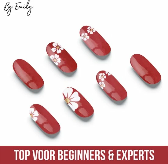 By Emily Nagel Wrap - Flowery & Red | 14 Stickers Per Vel | Nail Wrap | Nail Art | Trendy | Design | Nagellakvrij | Eenvoudig | Nagel Art | Nagel Wrap | Nagel Stickers | Folie | Zelfklevend | Sjablonen 8 By Emily Nagel Wrap - Flowery & Red | 14 Stickers Per Vel | Nail Wrap | Nail Art | Trendy | Design | Nagellakvrij | Eenvoudig | Nagel Art | Nagel Wrap | Nagel Stickers | Folie | Zelfklevend | Sjablonen - Afbeelding 8