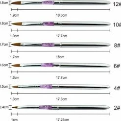 LOUZIR Kwalitatieve Acryl Penseel - Nageldecoratie Pen - #2 Pink Diamond