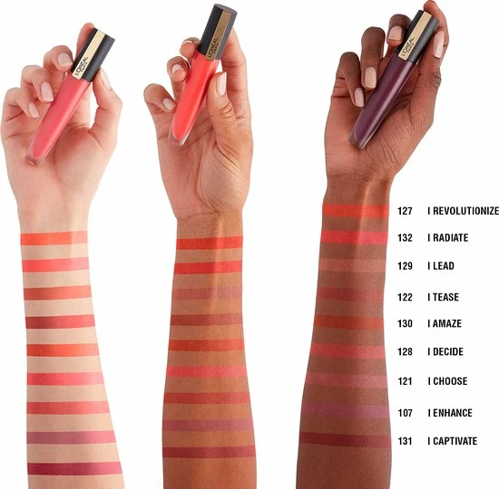 L?Or?al Paris L'Or Al Paris Rouge Signature Lippenstift - 127 I Revolutionize - Rood - Matte Vloeibare Lipstick 7 L?Or?al Paris L'Or Al Paris Rouge Signature Lippenstift - 127 I Revolutionize - Rood - Matte Vloeibare Lipstick - Afbeelding 7