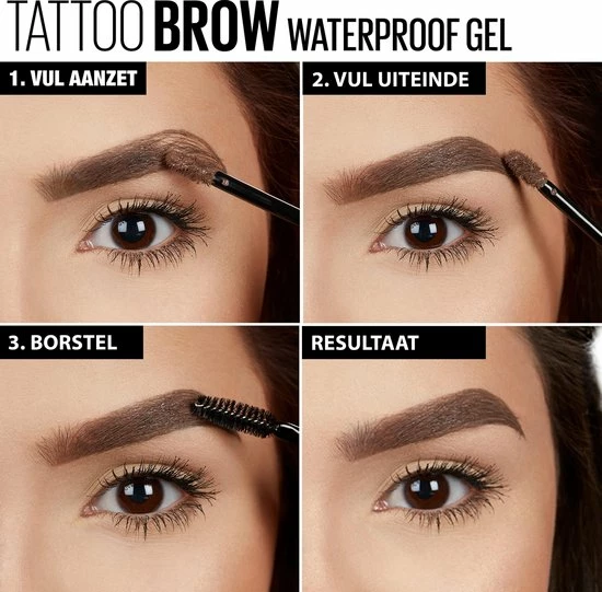 Maybelline Tattoo Brow Waterproof Wenkbrauwgel - 01 Blond 5 Maybelline Tattoo Brow Waterproof Wenkbrauwgel - 01 Blond - Afbeelding 5