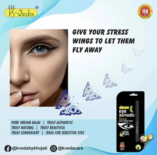 GoodUse Export Eye Yurvedic Zwarte Gel Eyeliner - Kajal Oogpotlood Zwart - Make Up - Kohl Kajal - Waterproof - Waterbestendig - Gevoelige Ogen - Sensibele Ogen - Amandelolie - Kokosolie - Vitamine E - Natuurlijk - K-Veda - Pure Indian 9 GoodUse Export Eye Yurvedic Zwarte Gel Eyeliner - Kajal Oogpotlood Zwart - Make Up - Kohl Kajal - Waterproof - Waterbestendig - Gevoelige Ogen - Sensibele Ogen - Amandelolie - Kokosolie - Vitamine E - Natuurlijk - K-Veda - Pure Indian - Afbeelding 9