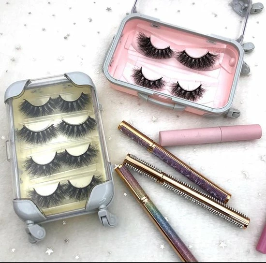 Fatalbeauty Make-Up Organizer - Opbergdoos - Cosmetica - Make-up Koffer - Valse Wimpers - Mini Bagage- NepWimpers - Trolley - Multifunctioneel - Met Wieltjes - Roze 2 Fatalbeauty Make-Up Organizer - Opbergdoos - Cosmetica - Make-up Koffer - Valse Wimpers - Mini Bagage- NepWimpers - Trolley - Multifunctioneel - Met Wieltjes - Roze - Afbeelding 2