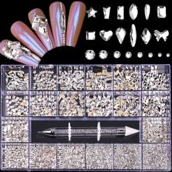 CACCIO? NAILS Rhinestone AB Clear-3100 Stuks-#05 Nagelsteentjes-Decoratie - Acrylnagels - Gelnagels - Nagel S- Nagelstyliste - Nagelstudio - Gellak - Vormen Nagelsteentjes