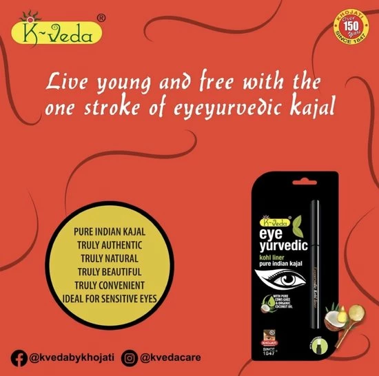 GoodUse Export Eye Yurvedic Zwarte Gel Eyeliner - Kajal Oogpotlood Zwart - Make Up - Kohl Kajal - Waterproof - Waterbestendig - Gevoelige Ogen - Sensibele Ogen - Amandelolie - Kokosolie - Vitamine E - Natuurlijk - K-Veda - Pure Indian 4 GoodUse Export Eye Yurvedic Zwarte Gel Eyeliner - Kajal Oogpotlood Zwart - Make Up - Kohl Kajal - Waterproof - Waterbestendig - Gevoelige Ogen - Sensibele Ogen - Amandelolie - Kokosolie - Vitamine E - Natuurlijk - K-Veda - Pure Indian - Afbeelding 4