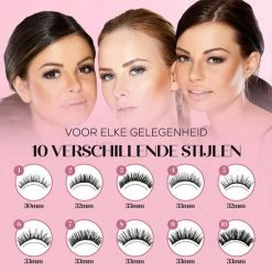 Naera Magnetische Wimpers Set - Inclusief Wimperzetter En 2 Flesjes Waterproof Eyeliner - 30 Keer Herbruikbaar - 10 Paar -L’Oréal Paris SHOP 550x549 44