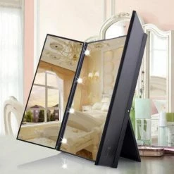 Merkloos Makeup Spiegel - LED Verlichting - Make-up Spiegel - Vergrootspiegel - Draagbaar- Costmetica- 8 LED's Zwart -L’Oréal Paris SHOP 550x550 117