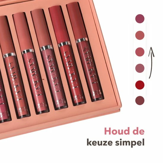 Handaiyan Liquid Lipsticks Set A - Set Van 6 - Matte Lippenstift - Waterproof - Make Up Set - Geschenkset - Giftset 4 Handaiyan Liquid Lipsticks Set A - Set Van 6 - Matte Lippenstift - Waterproof - Make Up Set - Geschenkset - Giftset - Afbeelding 4
