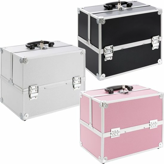AREBOS Cosmeticakoffer Beauty Case Multikoffer 15 L Roze 3 AREBOS Cosmeticakoffer Beauty Case Multikoffer 15 L Roze - Afbeelding 3