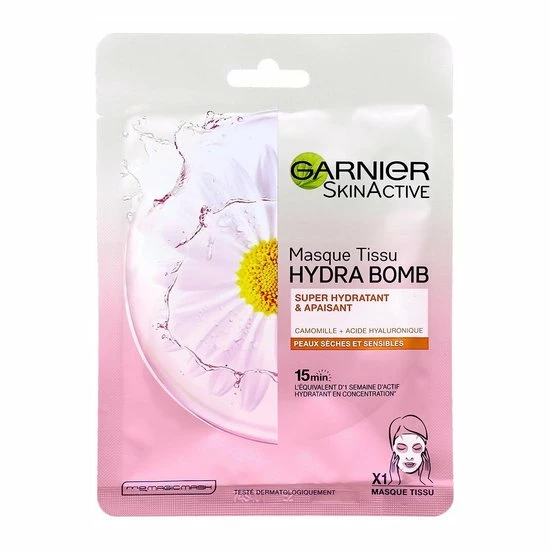 Garnier Skinactive Face Hydra Bomb Ultra Hydraterend & Kalmerend Tissue Masker Droge Huid - 5 Stuks - Voordeelverpakking 7 Garnier Skinactive Face Hydra Bomb Ultra Hydraterend & Kalmerend Tissue Masker Droge Huid - 5 Stuks - Voordeelverpakking - Afbeelding 7