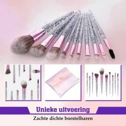 BeauRose Make Up Kwasten Set - Make Up Brush - Oogschaduw - Foundation Kwast - Poeder Kwast - Brush - Make Up - Cosmetica - Kwasten Set – Make Up Tasje - 10 Stuks -L’Oréal Paris SHOP 550x550 306
